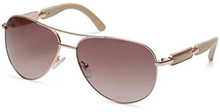 GUESS Women's Metal Sunglasses, Shiny Rose Gold