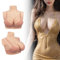 Minaky Silikon Brüste Brustformen, Crossdresser Brüste, Falsche Brüste, Realistisch Silikonbrustplatten für Cosplay, Transgender Prothese, B Cup,Gelb
