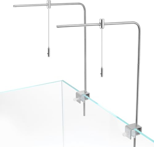 1 jeu de de suspension réglables pour aquarium - Support d'éclairage pour plantes d'aquarium - Support de lumière d'aquarium - durable pour aquarium en verre