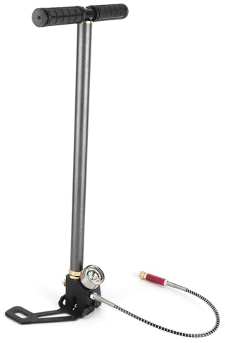 Pompa Manuale a 3 Stadi Ad Alta Pressione 6000 Psi Acciaio Al Tungsteno per Pistola Ad Aria Compressa PCP Sfera per Pneumatici per Barche (versione Senza olio) con O-ring, per