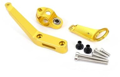HZBHD Kit De Soporte De Montaje del Soporte del Amortiguador Estabilizador De Dirección De Motocicletas para H&Onda CBR929RR CBR 929 RR 929RR 2000-2001 Dirección Estabilizador de Amortiguador(Oro)