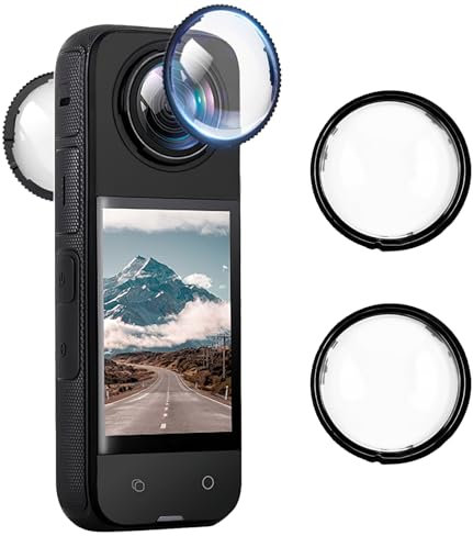 Rotating Lens Guard for Insta360X4 Action Camera Waterproof Anti-Scratch High Transparency Lens Protector Removable Protective Cover Frame for Standard Lens Ideal for Outdoor Adventures Travel
