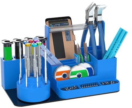 Rotating Tool Organizer Stand – 360° Magnetic Screwdriver Rack, Space-Saving Storage for Workbench or Garage, Multi-Slot Holder, Hex Drivers & Bits,Magnetic Tool Organizer, 5.63 inches Black