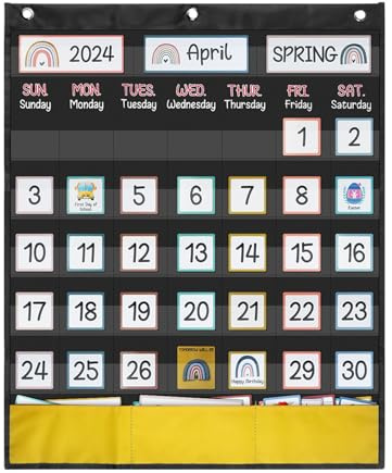 Calendrier De Poche Avec 89 Cartes D'enseignement 20 07x23 62 Pouces Mur Salle Classe Pour Ressources D'apprentissage Mensuelles