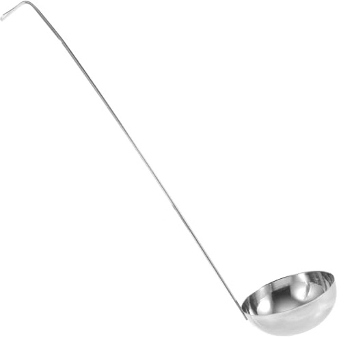HOMOCONO Cucharón y Capacidad de 300 Ml Mango Largo de Acero Inoxidable Superficie Lisa sin Rebabas, Cómodo para Usar en Restaurante o Cantina