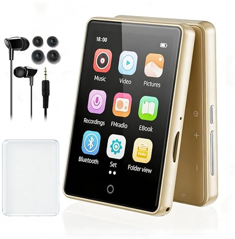 32 GB Reproductor MP3 con Bluetooth 5.3 con Altavoz,Pantalla táctil 2,8
