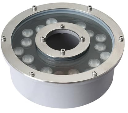 Undervattens LED-fontänlampa, IP68 vattentät, AC 12/24 V, medium hållampa för dammar, vattenfall och pooler, 18 W AC 24 V – idealisk landskapsbelysning
