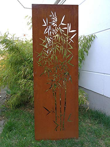 Zen Man Edelrost Garten Sichtschutz aus Metall Rost Gartenzaun Sichtschutzwand 031915-1 H150*50cm