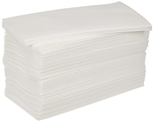 Alvotex Chic Airlaid Lot de 50 Serviettes jetables de qualité supérieure, 1/8 pliées, Aspect Tissu, 39 x 40 cm, Blanches