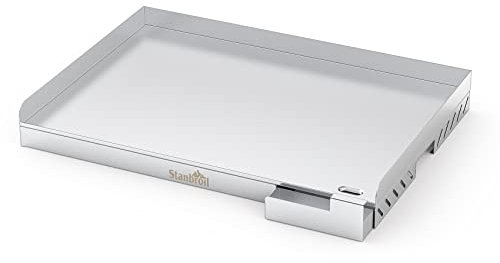 Stanbroil Griglia universale in acciaio inox con rinforzo a croce uniforme per barbecue a carbone, gas, campeggio, tailgating, e feste, 58,4 x 40,6 cm