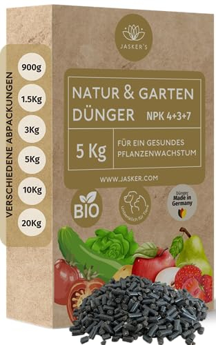 Bio Dünger 5 Kg - 100% Naturdünger & Universaldünger - Ideal als Veganer Dünger für Obst & Gemüse - Pflanzendünger mit viel Kalium & Magnesium - Organischer Volldünger - Bio Dünger Gemüse