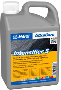 MAPEI Ultracare Intensifier S, mezcla de polímeros a base de disolvente de alta penetración, efecto reavivante y protector, bidón de 1 l.