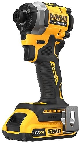 Dewalt 18 Volt Akku ¼“ Schlagschrauber DCF850D2T (bürstenloser Motor, ¼“ Innensechskant Aufnahme, max. Drehmoment 206 Nm, 3 Schraub-Modi, 2x18 Volt / 2 Ah Li-Ion-Akkus, Ladegerät, T-STAK Box)