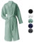 heimtexland ® Bademantel Waffelpique Reisebademantel Saunamantel 100% Baumwolle Oekotex leicht schnelltrocknend hautfreundlich für Damen und Herren Typ881 Mint M