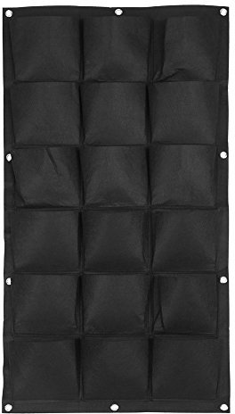 WPKD BLUEIY Borsa per Coltivazione Verticale in Feltro, Borse per Fioriere Sospese Multitasche Fioriera da Parete Verticale Riutilizzabile per Balcone da Giardino All'aperto (18 bocche)