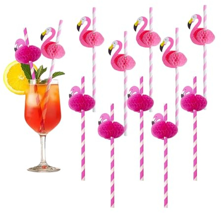 25 cannucce rosa fenicottero + 25 cannucce rosa rosa fenicottero, paglia fenicottero 3D, abitudini ambientali, stoviglie degradabili, decorazione per feste, paglia di modellazione 3D, sicurezza