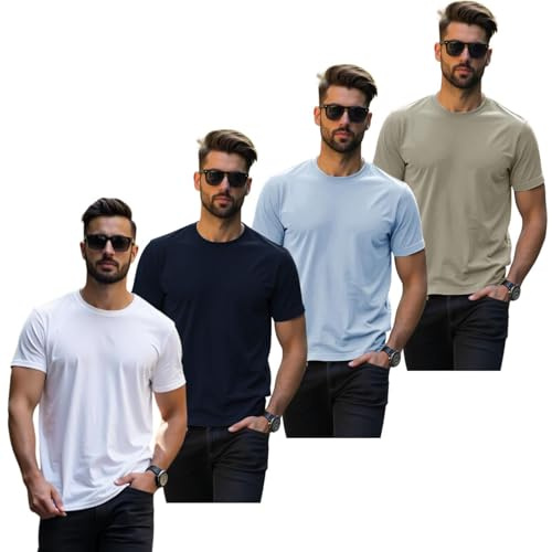 Gaffer Mens Tshirts Short Sleeve Plain Crew Neck Cotton Basic Tshirt