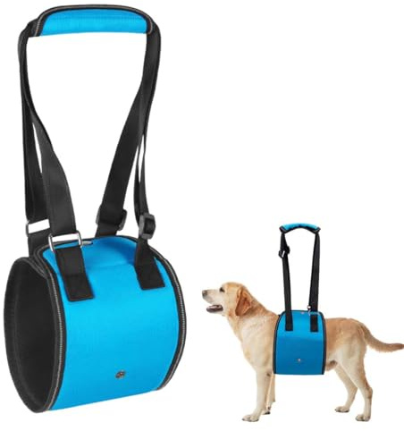 Imbracatura per Cani con Maniglia, Imbracatura per Cani, Pettorina Cane Taglia Regolabile per la Riabilitazione, Morbido Supporto per Le Zampe Posteriori per Cani Anziani, feriti, disabili,M（65*17CM）