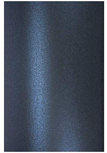 Netuno 20 x hantverkskartong pärlemor marinblå DIN A4 21 x 29,7 cm 250 g Aster Metallic Queens Blue Pearlpapper pärlemor glans dekorativt papper metallisk glänsande ädel effektkartong skimmer