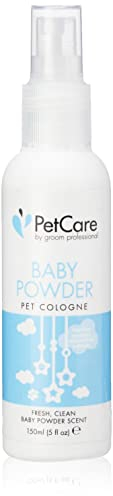 Pet Care By Groom Professional Baby Powder Cologne 150 ml | Hundeparfüm | Spray für Hunde | Langanhaltender Duft | Baby Fresh Scent