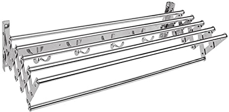 LLLD Wand-Wäschetrockner Teleskop Wetterfest Edelstahl Rostfrei Scherenwäschetrockner Kompakten Format Indoor & Outdoor Balkon Terasse (Size : 100cm/39.4in)