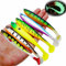 Njord Kalastus Gummifische Zander Köder 6 Stück 12 cm 10g | Mit Hakentaschen für Standard Jigkopf und auch Offsethaken | Raubfisch Köder Set in fängigen Farben | Gummifische Hecht Zander Köder (6X)