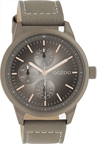 Oozoo Timepieces Herren Uhr - Armbanduhr Herren mit 22mm Lederarmband - Analog Herrenuhr in rund C10907