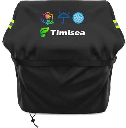 Timisea Grill Abdeckhaube, Grillabdeckung Wetterfest, 420D-Oxford-Gewebe, Wasserdicht, Staubdicht Und Winddicht Grill Hülle Für Den Außenbereich, Für Weber, Char Broil, Nexgrill, 147 x 61x 122cm