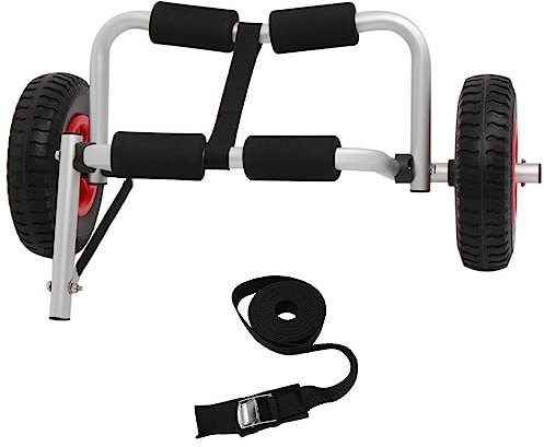 EliteZ Carrello universale per kayak, pieghevole, regolabile, per trasportare kayak, canoe, paddleboard, galleggianti, barche