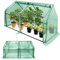 Froadp Gewächshaus Klein Tomatenhaus aus 140g/m² HDPE und Eisengerüst Mini Gewächshaus 180x90x90cm mit 2 Rolltoren für Gärten Balkone Terrassen Hinterhöfe (Grüne Isolierte Bezug)