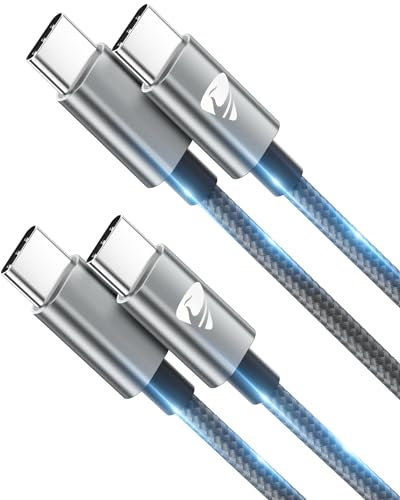 USB C to USB C Cable Fast Charging 2M 60W Type C to Type C Cable C to C Charger Lead for iPhone 15 Pro Max Plus MacBook Air/Pro iPad Pro/Air Samsung Galaxy S23/S22/S21 Google Pixel 8/7 Switch