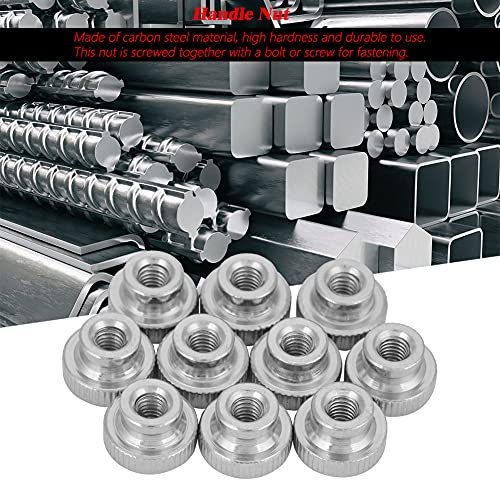 5 Pezzi in Acciaio Al Carbonio di Alto Tipo Zigrinato con Maniglia a Pollice Dado Gb806 M6 6 * 20 Dadi a Testa Zigrinata Componenti di Serraggio (M3(10 pezzi))