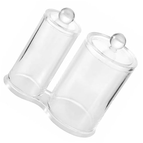 SHOWERORO Scatola Per Dischetti Di Cotone Visibili Contenitore in Acrilico Per Cuscini Cosmetici Organizer Per Bagno e Trucco