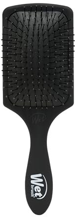 Spazzola per capelli districante a palette Wet Brush, colore Black Frost, con setole districanti IntelliFlex ultra morbide con design AquaVent, distribuisce i trattamenti per capelli in modo uniforme