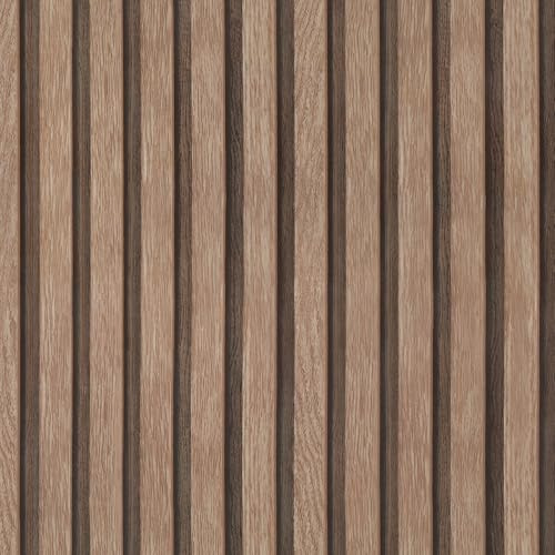 wishFIRE Carta da parati in legno ardesia, effetto legno naturale, autoadesiva, 44 cm x 1220 cm, marrone chiaro, vintage, autoadesiva, per soggiorno, camera da letto