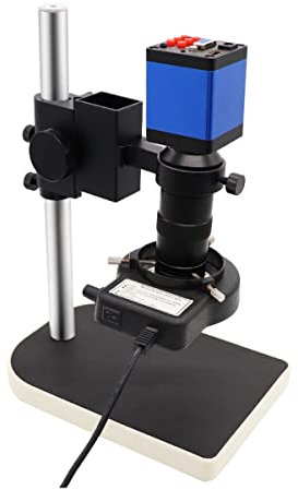 Microscope 38MP HDMI Industry Digital Microscope HD Camera 180X C Mount Lens 56LED Ring Light(HDMI and VGA)