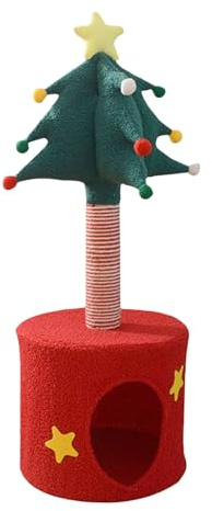 Albero di Natale del gatto | Giocattolo 'albero del condominio del gatto al coperto, Letto del morbido che gratta il per il compleanno 'animale domestico di Halloween all'aperto