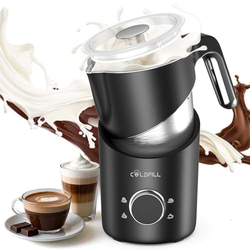 COLDFILL Milchaufschäumer Elektrisch 8-in-1, Spülmaschinengeeignet, Abnehmbares