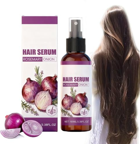 SéRum Capillaire à L'Oignon Et Au Romarin, Spray à L'Huile D'Oignon Rouge Pour La Pousse Des Cheveux, Spray D'Huile Capillaire Hydratante Pour Le Cuir Chevelu Et Les Cheveux SéRum Capillaire (1 PCS)