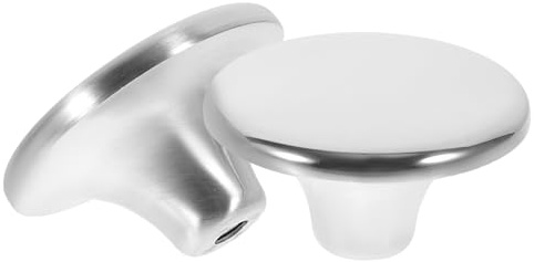 FIXOSHEE 2 Pieces Stainless Steel Pan Lid Knobs Universal Replacement Handles for Small Pots and Pans, Compact Sturdy Lid Replacements Suitable for Kitchen Cookware