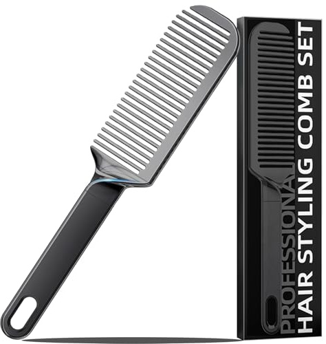 Antistatisk stylingkam för män, premium lockigt hår kam med ärm, värmebeständig, bred tandkam, för män och kvinnor, för tjock och lång, torrt, vått hår
