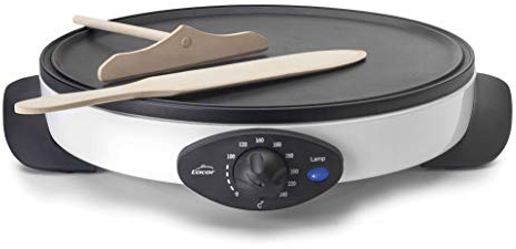 Lacor 69222 – Crepiera elettrica, 1000 W, colore: bianco