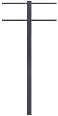 MOCAVI Stand 520 Briefkasten-Ständer für 2 Briefkästen anthrazit (RAL 7016) Standfuß zum Einbetonieren matt