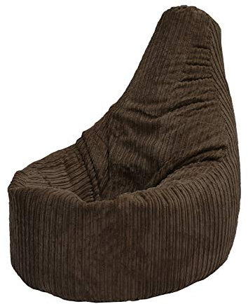 HH Home Hut Beanbag Chair Adult Jumbo Cord Seat Corduroy Fabric Indoor Gaming Chair Bean Bag Bedroom POD Bag High Back Ergonomic Design for Body Support Large Lounge Boho Decor Living Room Gamer