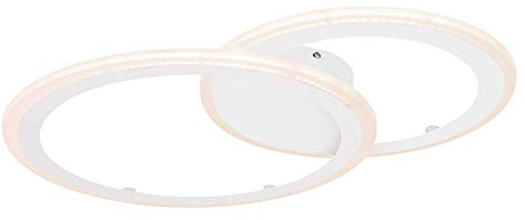 LED Decken Leuchte dimmbar Ring Design Wohn Zimmer Beleuchtung Tageslicht Lampe Fernbedienung weiß