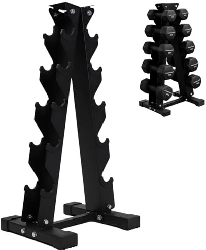 Heavy Duty Dumbbell Rack 5 Tier Large Storage Rack, Weight Stand for Home Gym, Weight Racks Dumb Bell Storage Stand Holder, Tree Rack, Weight Tower, Vertical Slots, Various Sizes, Strength Training