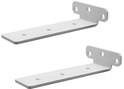 Melairy 2PC Verdickt Weiß Regal Klammern Wand Montiert Regal Klammern 20CM Metall L Klammer Rechten Winkel Tabelle Unterstützung Klammer