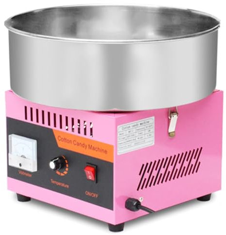 Máquina comercial for hacer algodón de azúcar, máquina eléctrica for hacer algodón de azúcar de acero inoxidable de 1000 W, máquina profesional for hacer algodón de azúcar for fiestas de cumpleaños