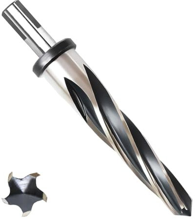 Yominerr 1inch Metal Reamer, M2 HSS Tapered Reamer for Steel, Alloy, Wood, Plastic Alignment, 1/2inch Non-Slip Handle