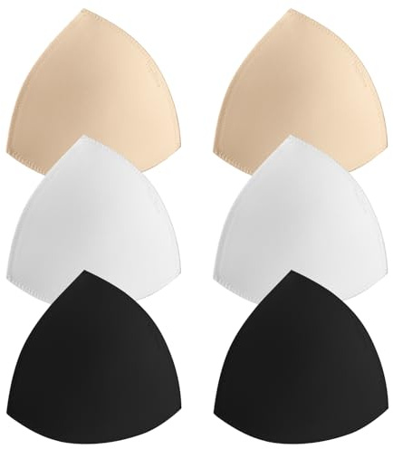 TopBine Inserts de Coussinets de Soutien-Gorge, 3 Paires C/D 3 Couleurs, C/D
